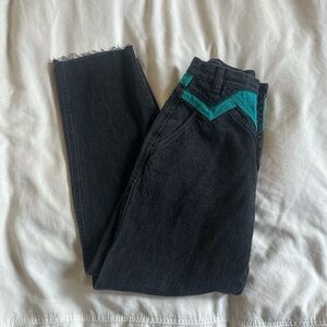 *sold do not buy* Vintage Turquoise Chevron Wranglers